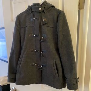 BCBG Grey Pea Coat